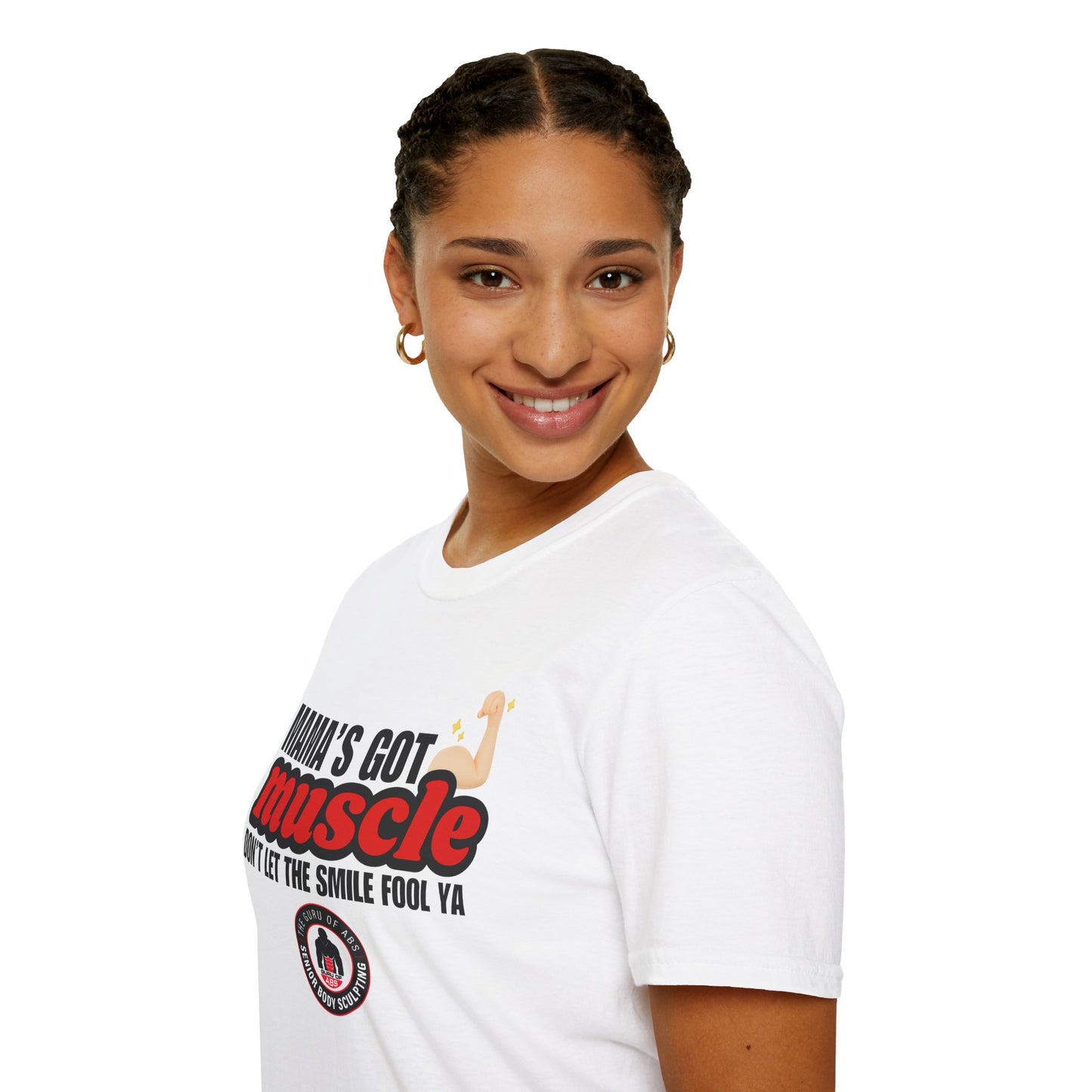 Mama's Got Muscle | Softstyle T-Shirt - Fun Fitness Tee for Mother's Day