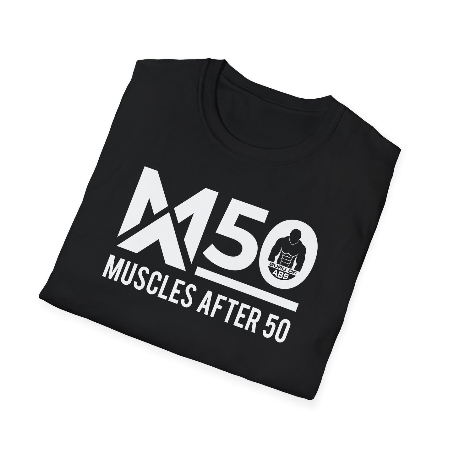 Muscles After 50 Unisex Softstyle T-Shirt - Fitness Apparel for Active Seniors