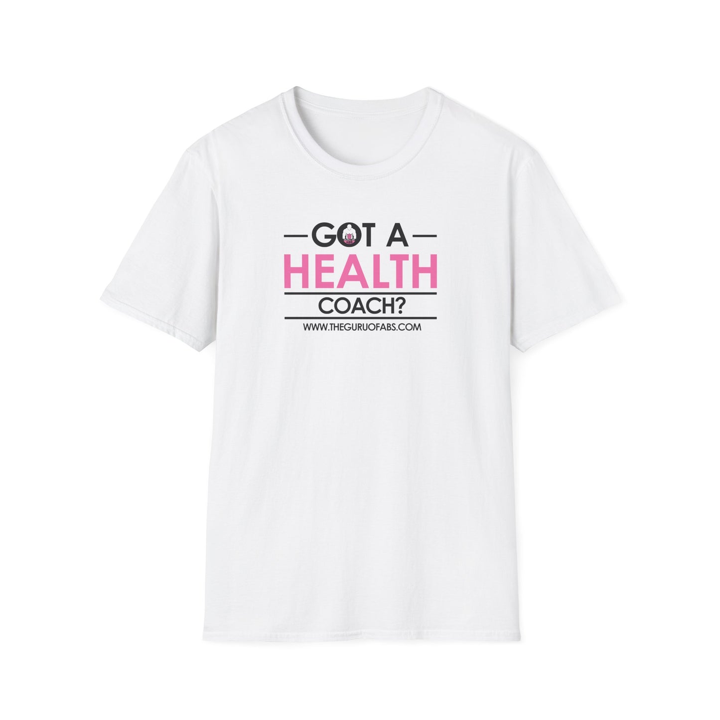 Got A Health Coach? Tshirt (White)  – Low Intensity Interval Training Tee for Active Lifestyle